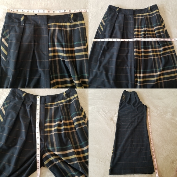 Topshop Sammy Mixed Check Wide Leg Pant - Picture 11 of 11